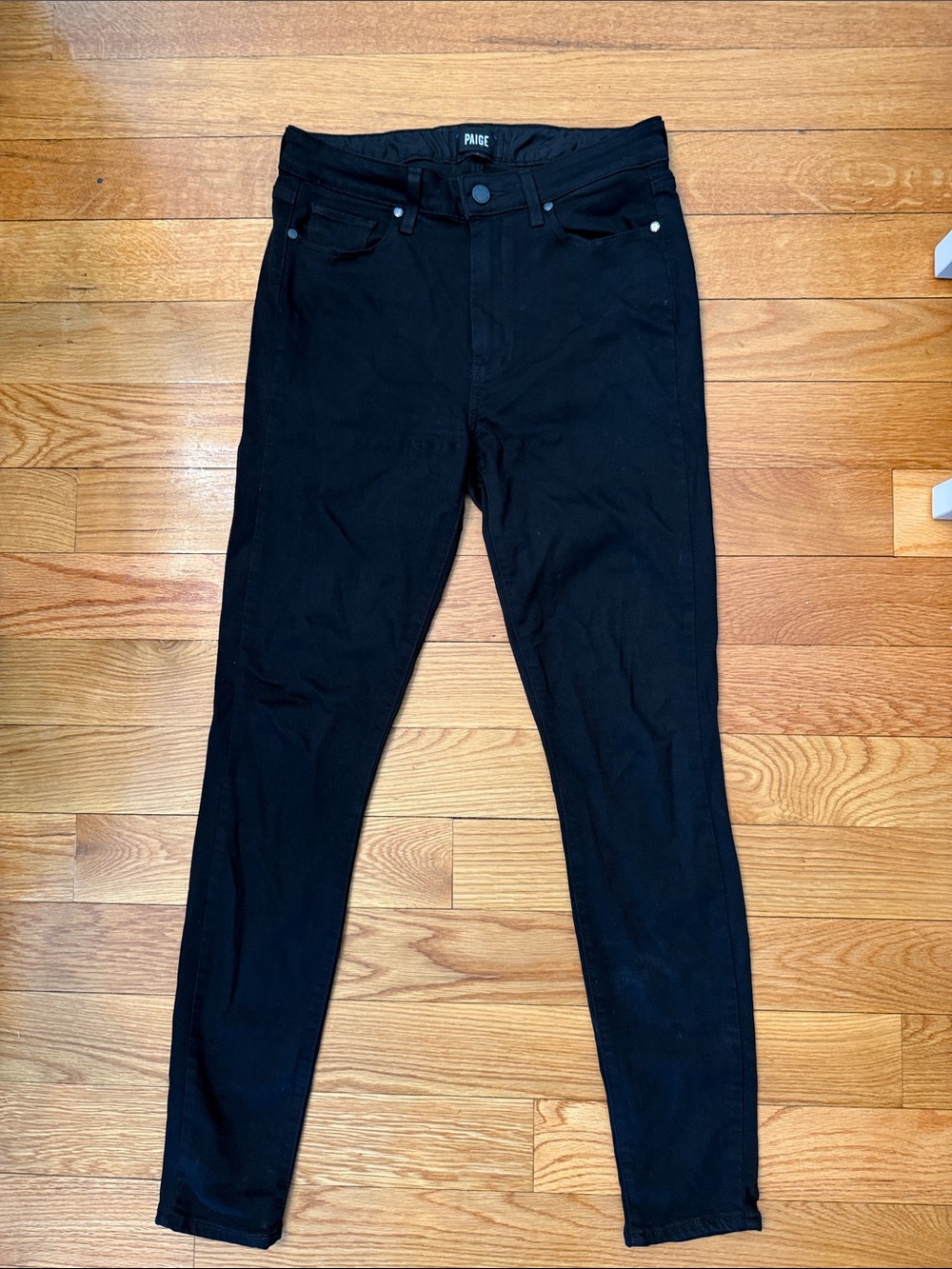 PAIGE Hoxton Black High-Rise Skinny Jeans size 30